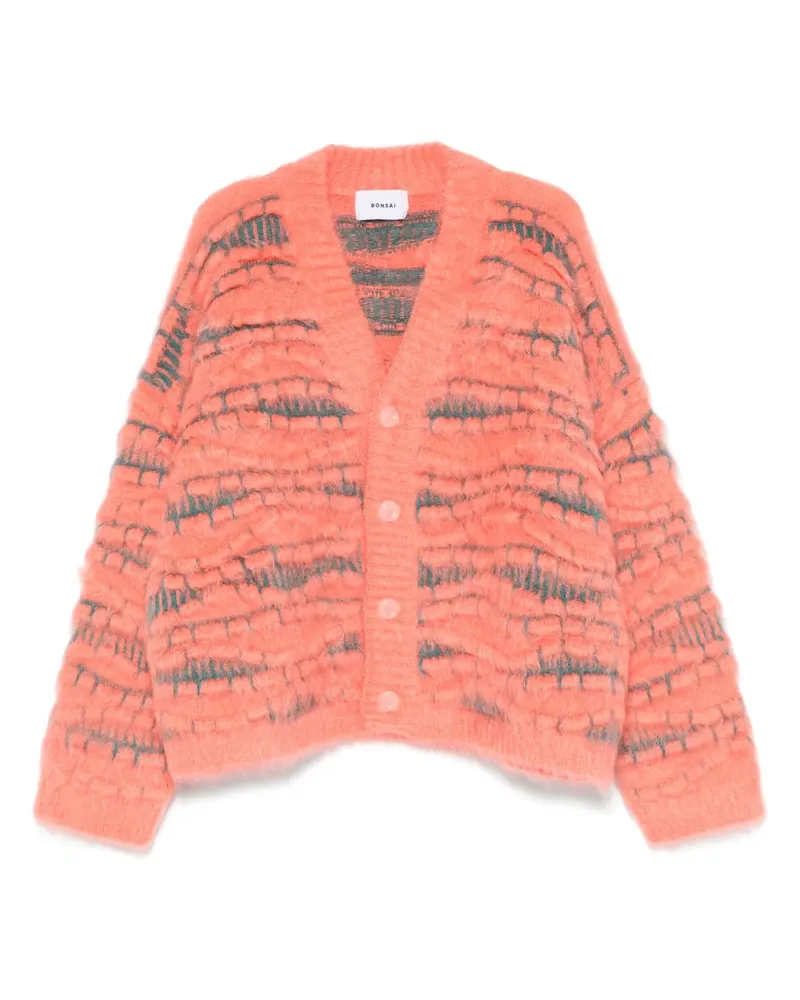 BONSAI Cardigan in Intarsienstrick - Orange Orange