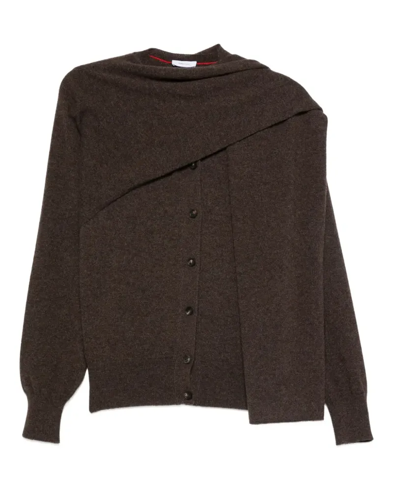 Ferragamo Asymmetrischer Cardigan - Braun Braun