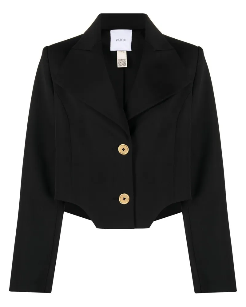 Patou Cropped-Blazer - Schwarz Schwarz