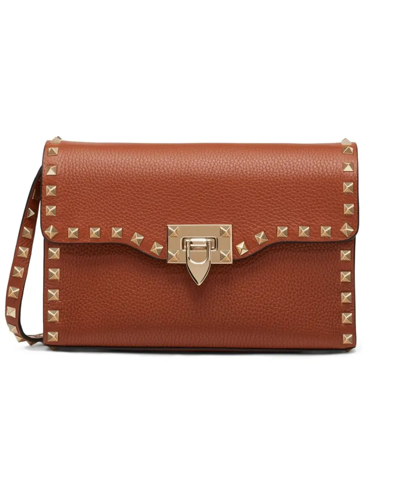 Valentino Garavani Kleine 'Rockstud' Umhängetasche - Braun Braun
