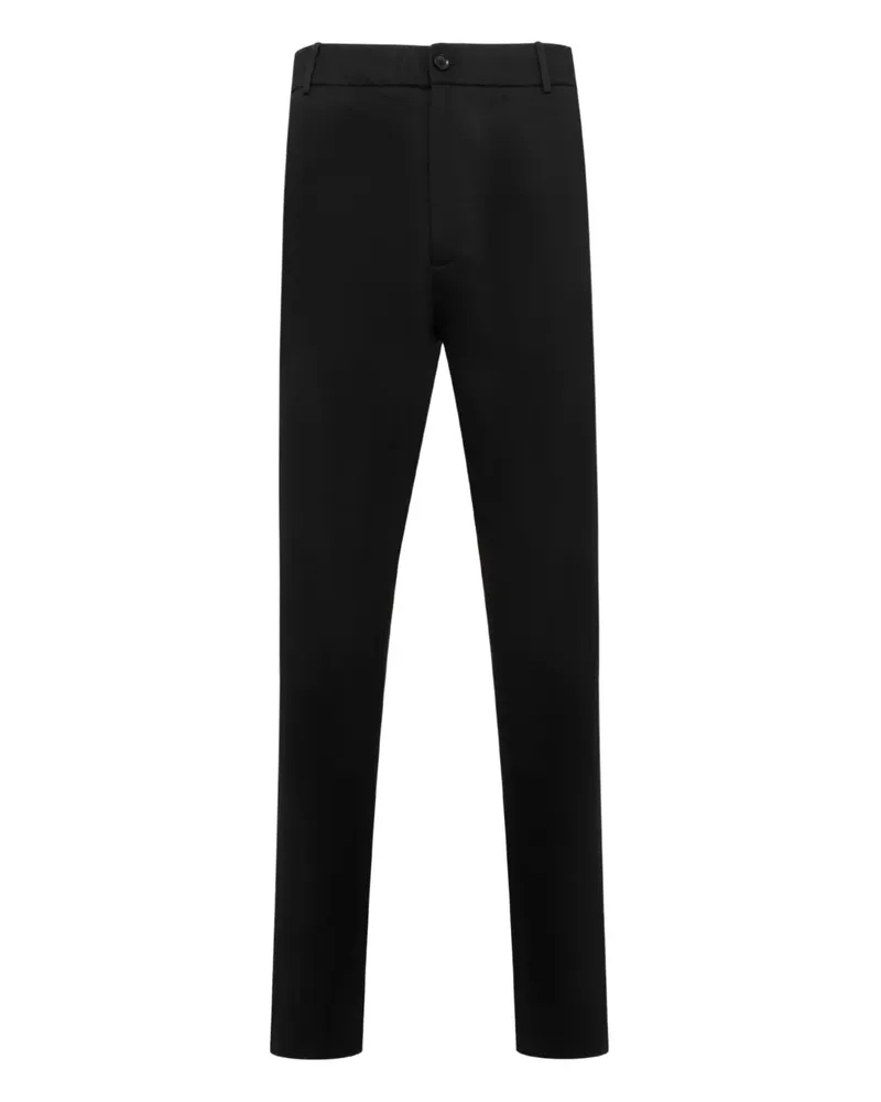 Moncler logo-patch trousers - Schwarz Schwarz
