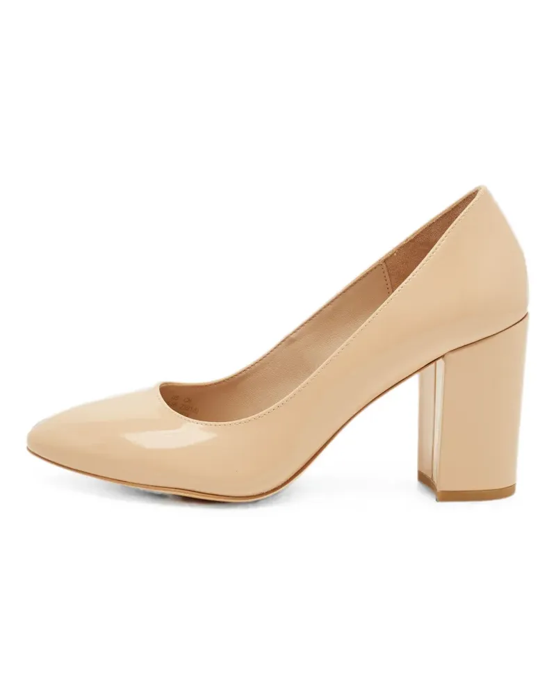 Stuart Weitzman Ariana leather heeled pumps - Nude Nude