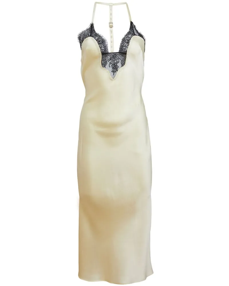 Fleur Du Mal Camisole-Kleid mit T-Riemen - Nude Nude