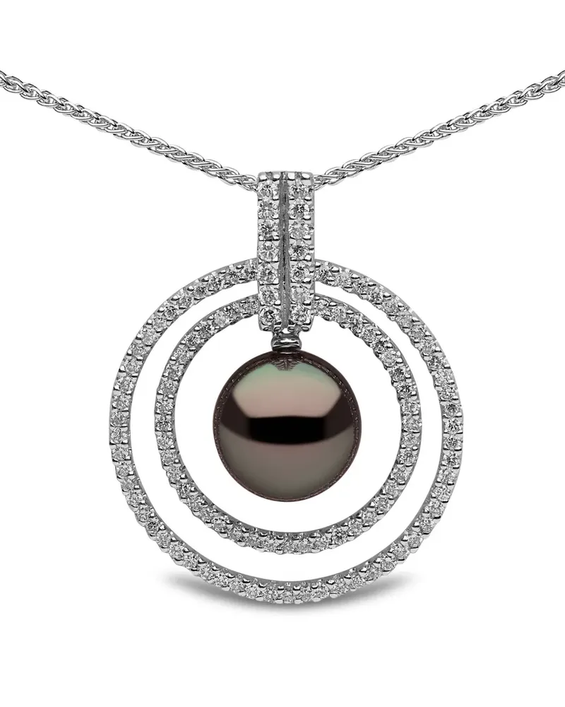 YOKO London 18kt Weißgoldanhänger mit Süßwasserperlen und Diamanten - Silber Silber