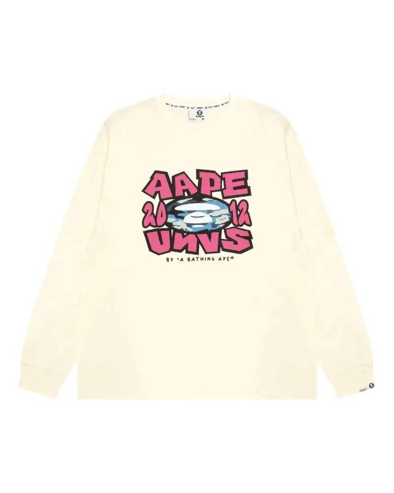 BAPE Sweatshirt mit grafischem Print - Nude Nude