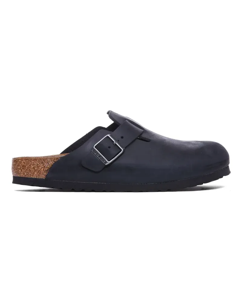 Birkenstock Boston Mules mit Schnalle - Schwarz Schwarz