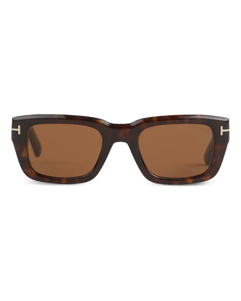 Tom Ford Sonnenbrille mit eckigem Gestell - Braun Braun
