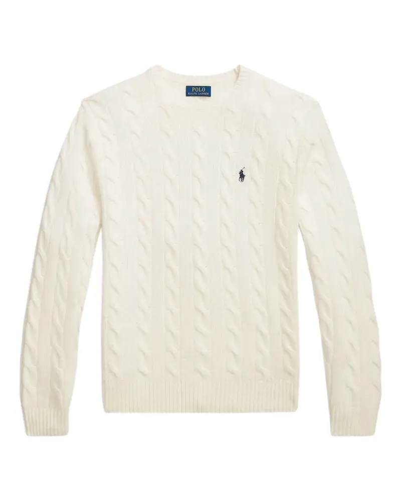 Ralph Lauren cable-knit logo-embroidered sweater - Nude Nude