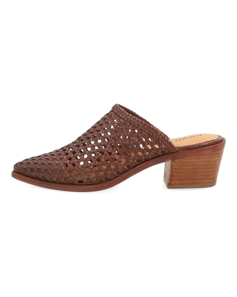 FRAU hand-woven leather mules - Braun Braun