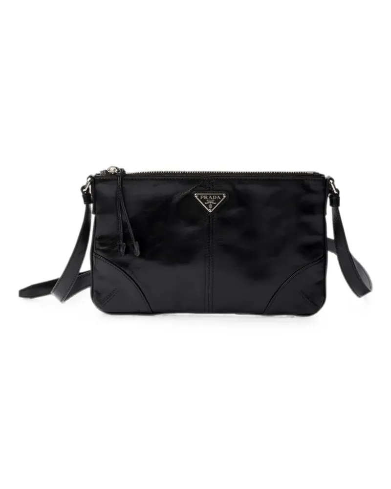Prada Handyhülle aus Leder - Schwarz Schwarz