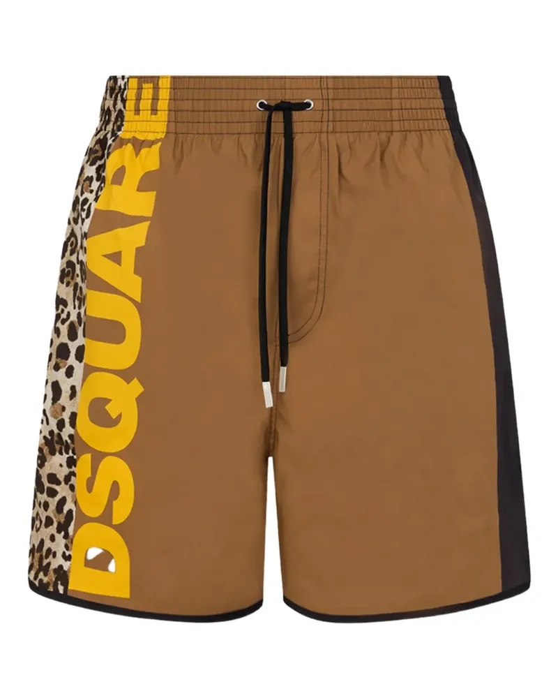 Dsquared2 Badeshorts mit Logo - Braun Braun