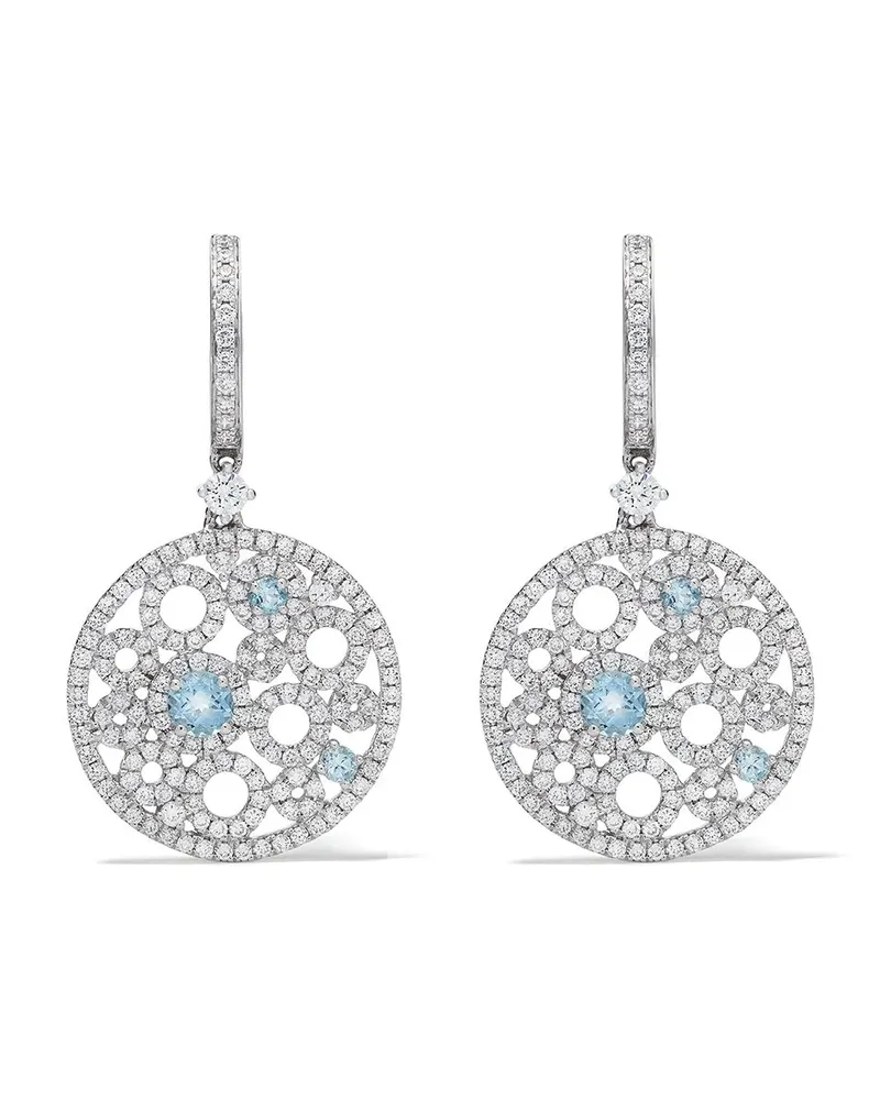 Kiki McDonough 18kt 'Bubbles' Weißgoldohrringe mit Topas und Diamanten - WHITE GOLD White