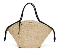 Große Paseo Tote Bag aus Raffiabast - Nude