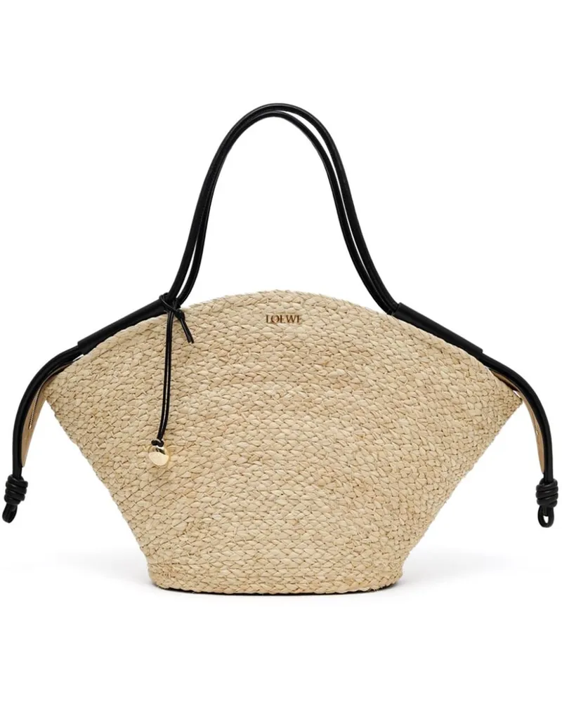 Loewe Große Paseo Tote Bag aus Raffiabast - Nude Nude