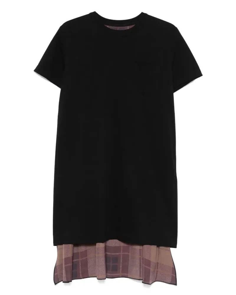 Sacai Minikleid mit Einsätzen - Schwarz Schwarz
