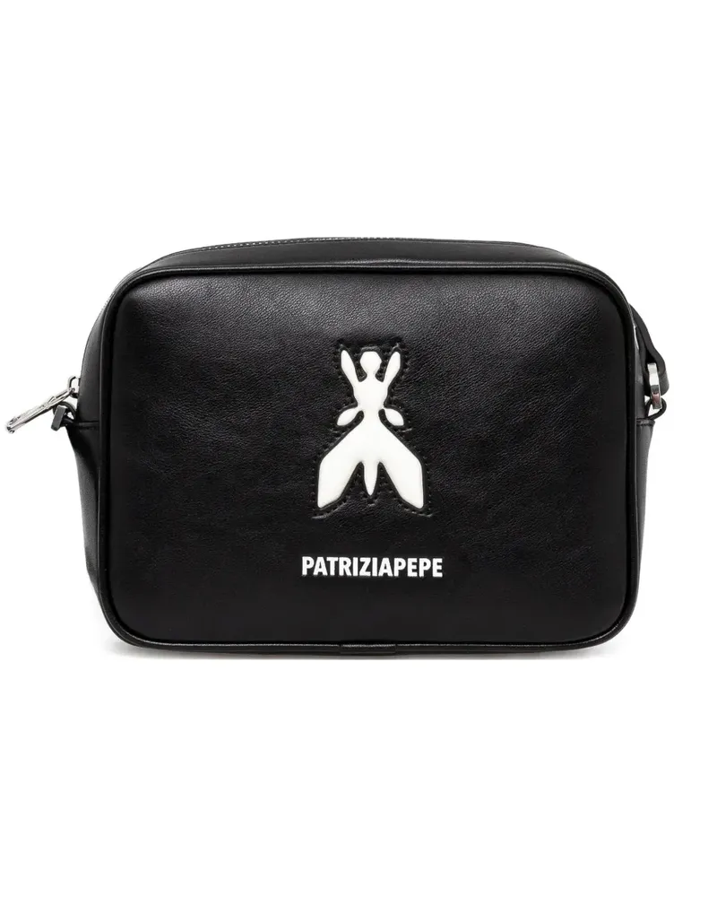 Patrizia Pepe Umhängetasche mit Logo - Schwarz Schwarz