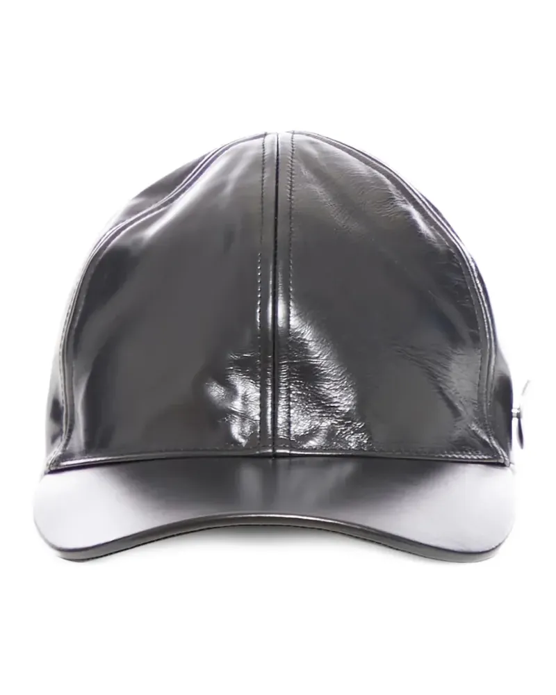 Jil Sander Baseballkappe im Metallic-Look - Schwarz Schwarz