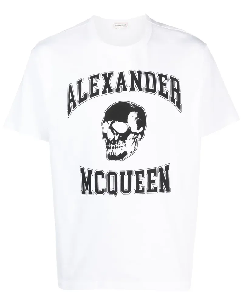 Alexander McQueen T-Shirt mit Totenkopf-Print - Weiß Weiß
