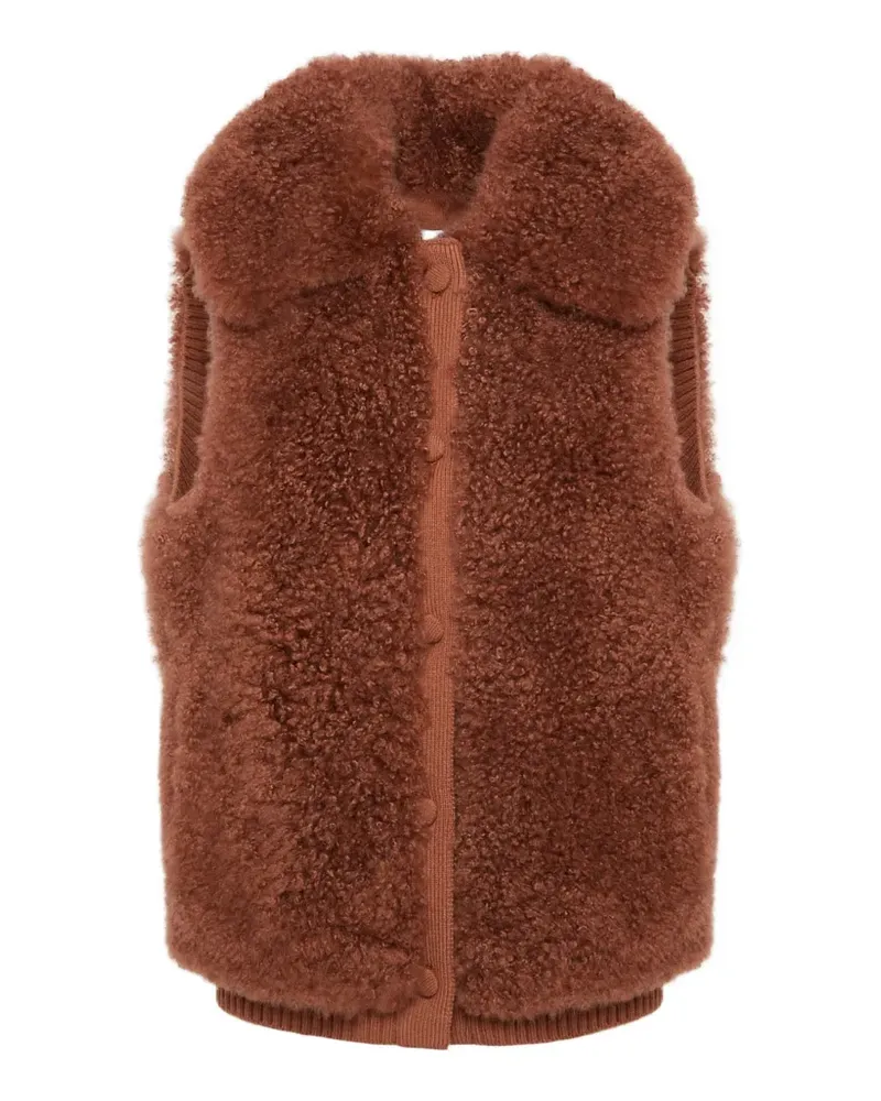 Yves Salomon Weste mit Knöpfen - Braun Braun