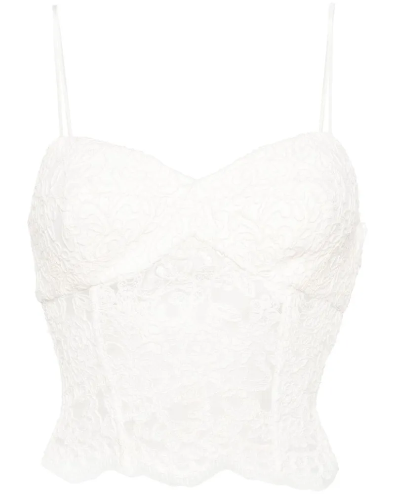 Ermanno Scervino Bustier mit Schnürung - Weiß Weiß