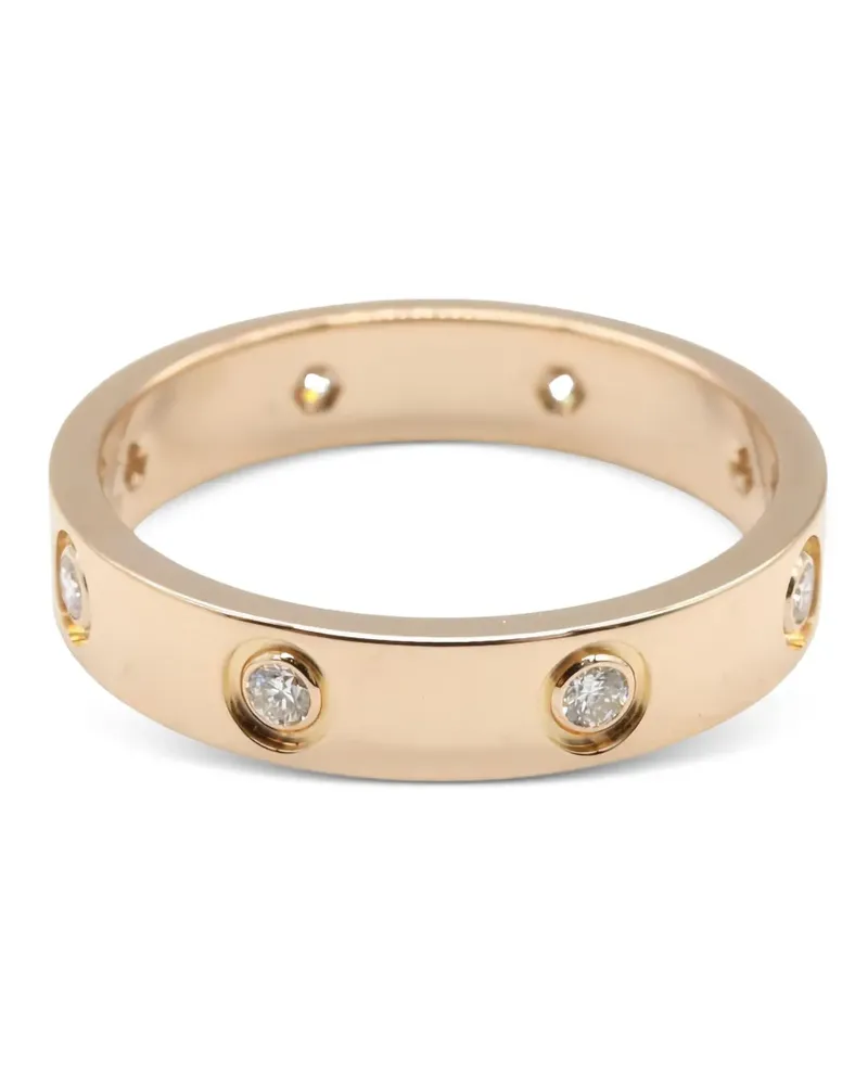 Cartier 2010s 18kt Mini Love Rotgoldring mit Diamant - Rosa Rosa