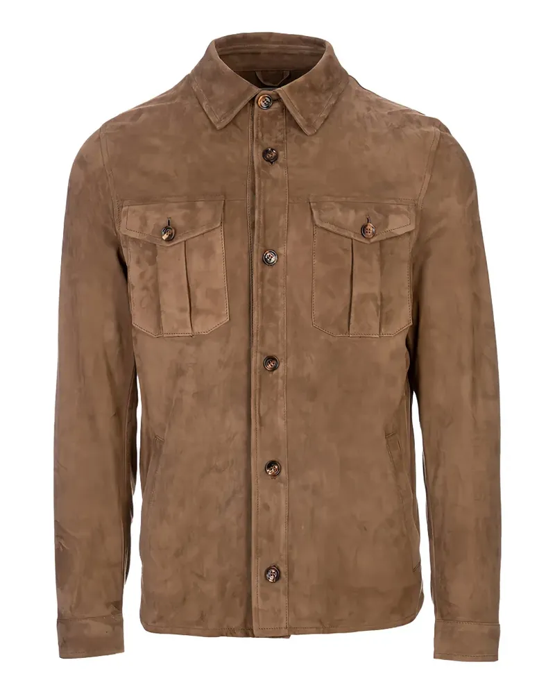 KIRED Hemdjacke mit Klappentasche - Braun Braun