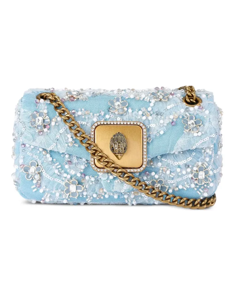 Kurt Geiger Mini Pimlico Adlertasche mit Perlen - Blau Blau