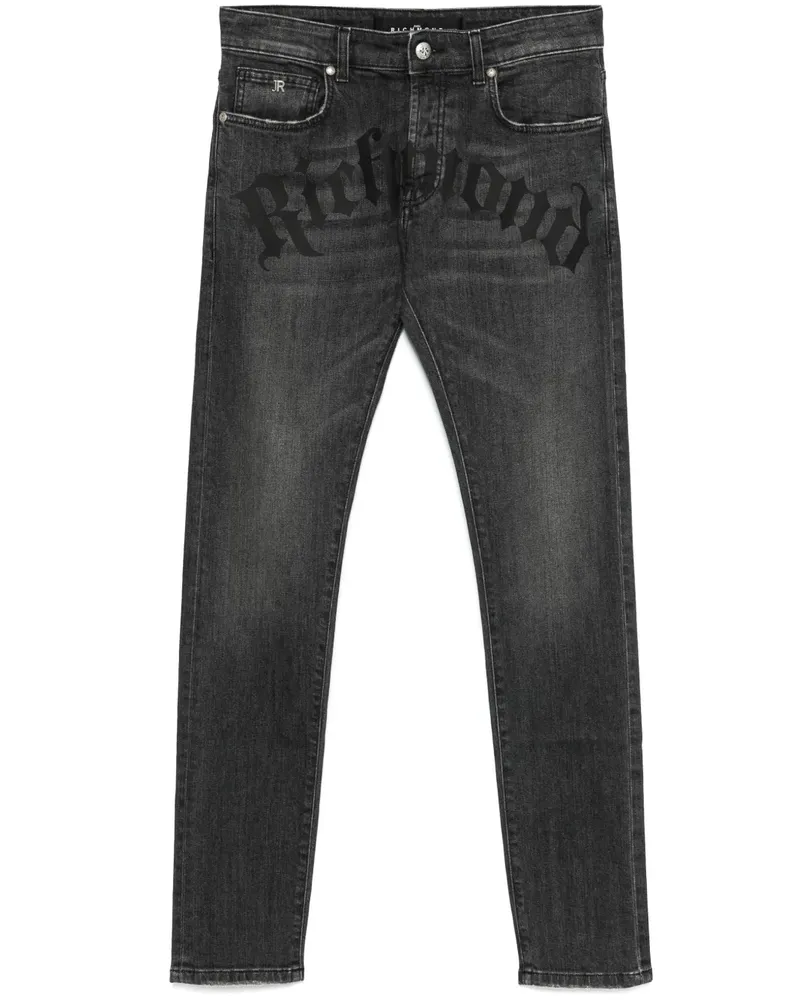 John Richmond Jeans mit Logo-Print - Schwarz Schwarz