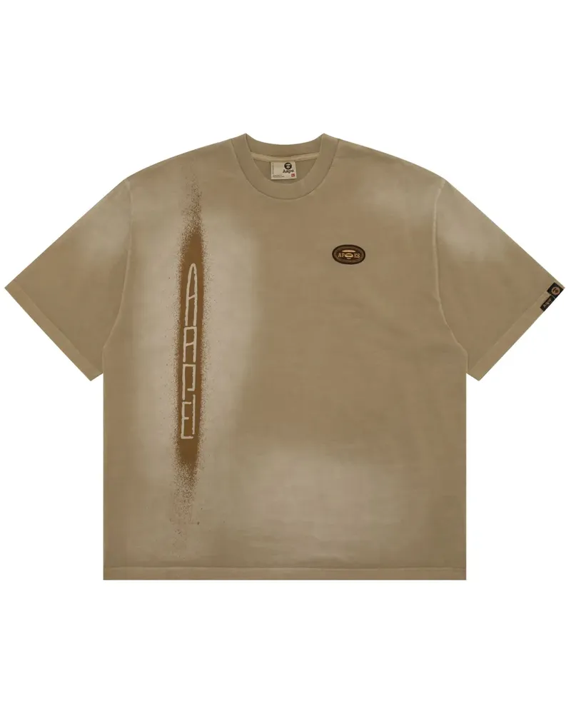 BAPE T-Shirt mit Logo-Print - Braun Braun