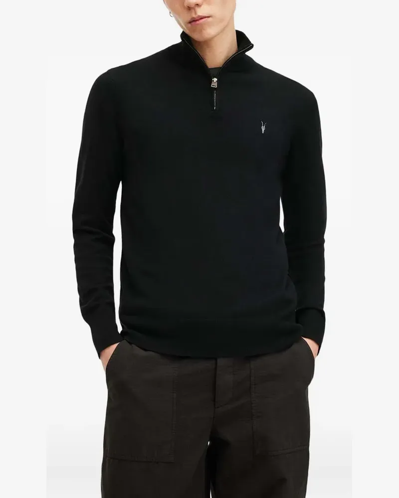 AllSaints Killburn half-zip high-neck sweater - Schwarz Schwarz