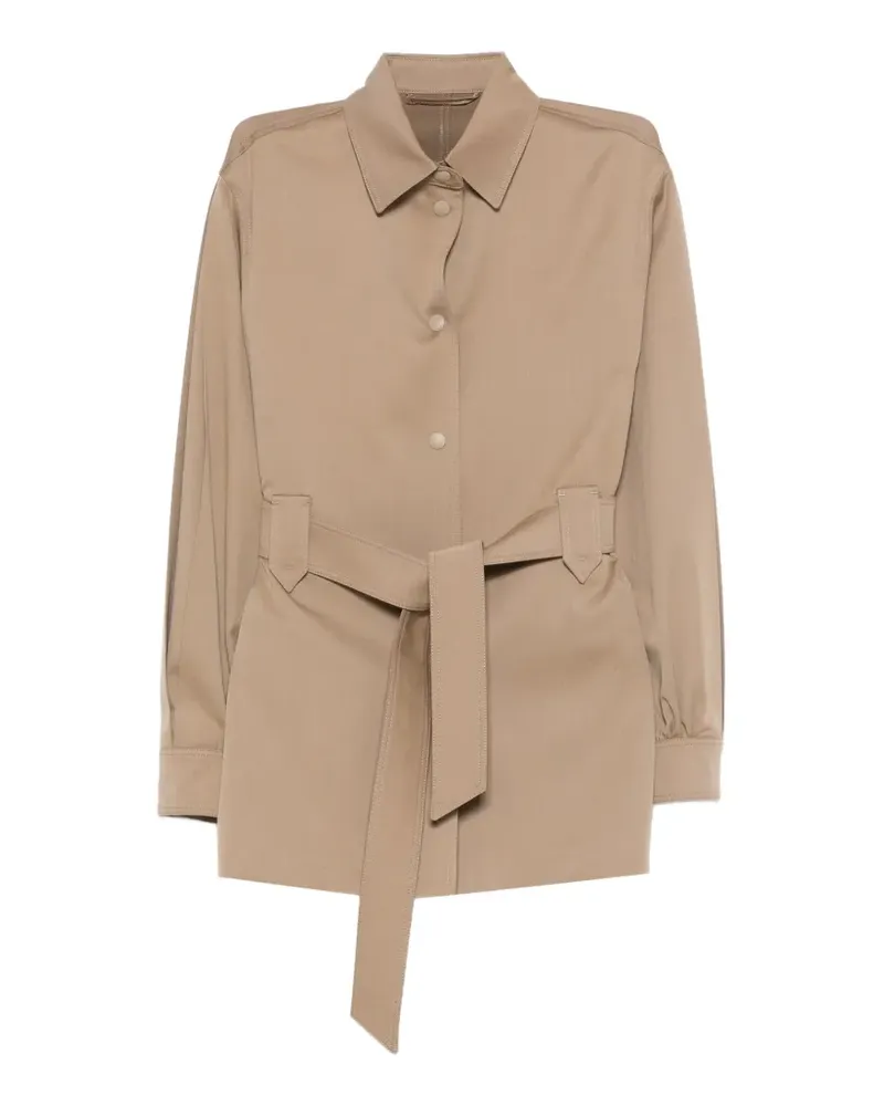 Max Mara Taillierte Jacke mit Gürtel - Nude Nude