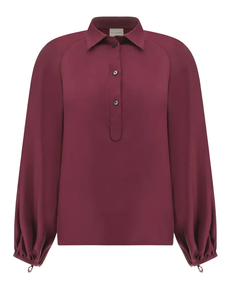 Paul & Shark Seidenbluse mit Raglanärmeln - Rot Rot
