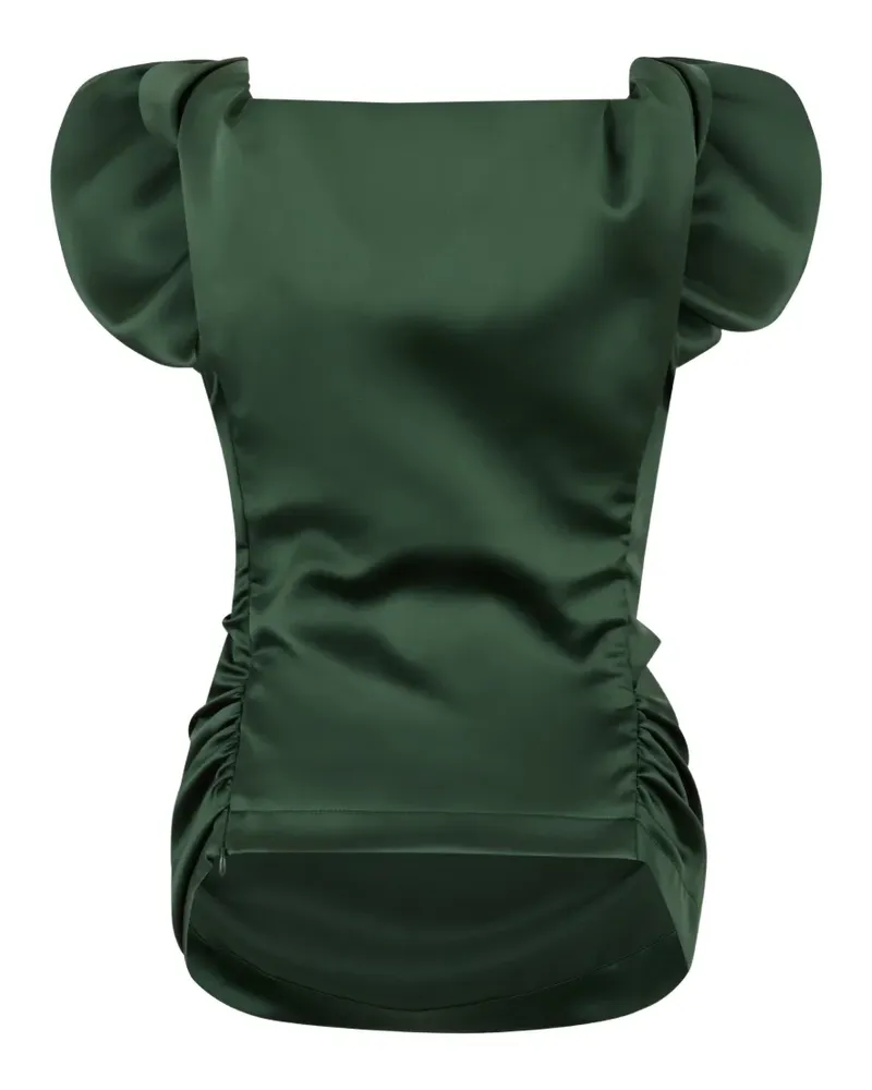 Vivienne Westwood Ginnie gathered puff-sleeve blouse - Grün Grün
