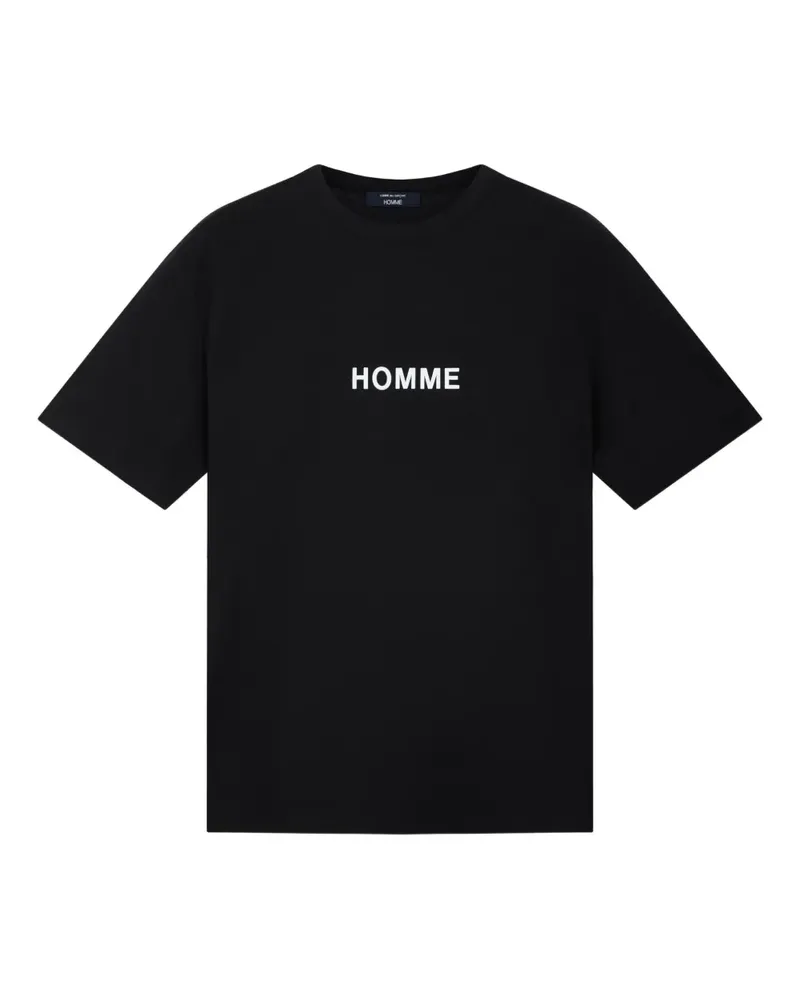 Comme des Garçons T-Shirt mit Slogan-Print - Schwarz Schwarz
