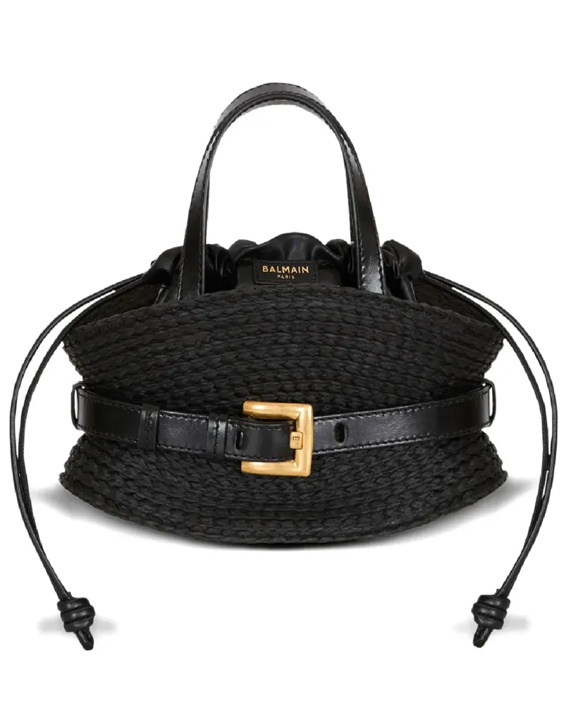 Balmain Mini Shuffle Gürtel-Tote Bag - Schwarz Schwarz