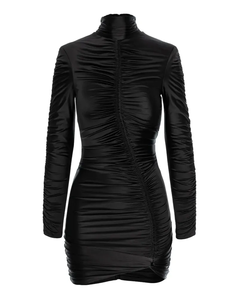 Murmur turtleneck ruched dress - Schwarz Schwarz