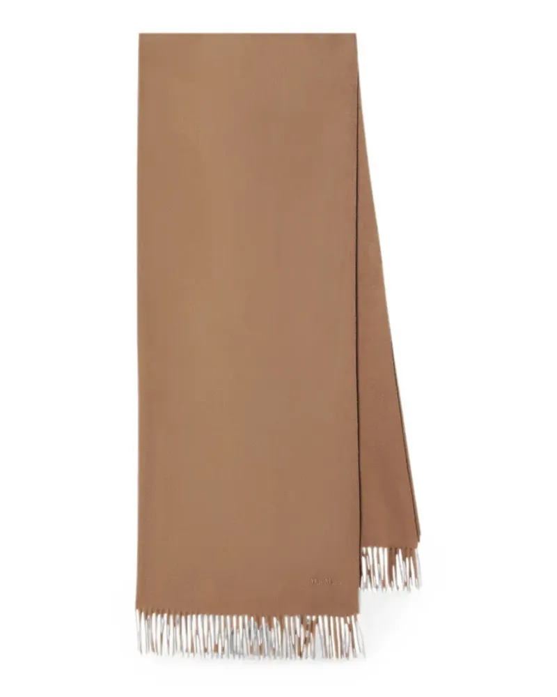 Max Mara Schal mit Logo-Stickerei - Nude Nude