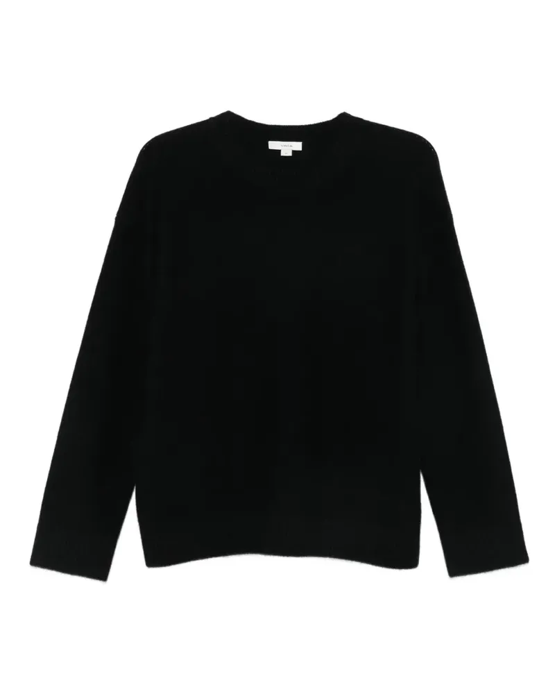 Vince Pullover mit geripptem Besatz - Schwarz Schwarz