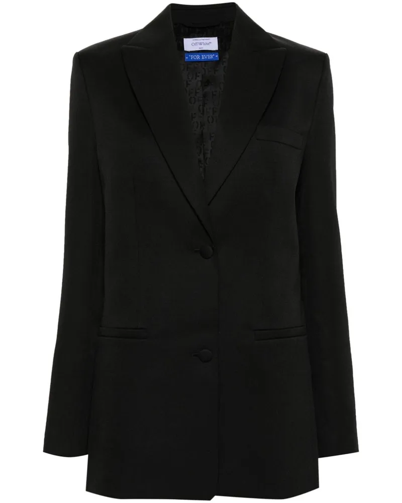 OFF-WHITE Einreihiger Blazer Schwarz