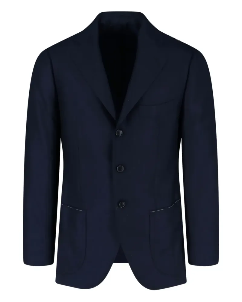 Cesare Attolini monopetto cashmere blazer - Blau Blau