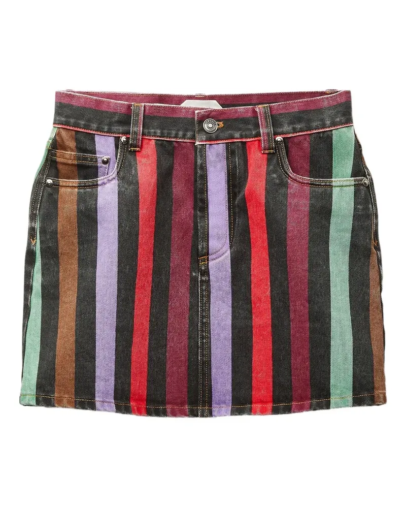 Versace striped denim mini skirt - Schwarz Schwarz