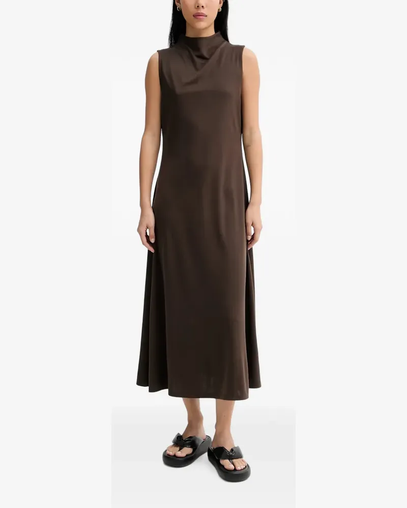 Marc O'Polo sleeveless funnel-neck dress - Braun Braun