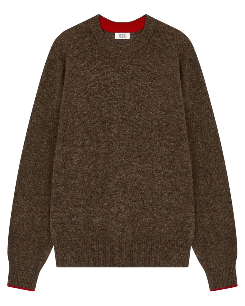 STUDIO TOMBOY Pullover mit Rundhalsausschnitt - Braun Braun