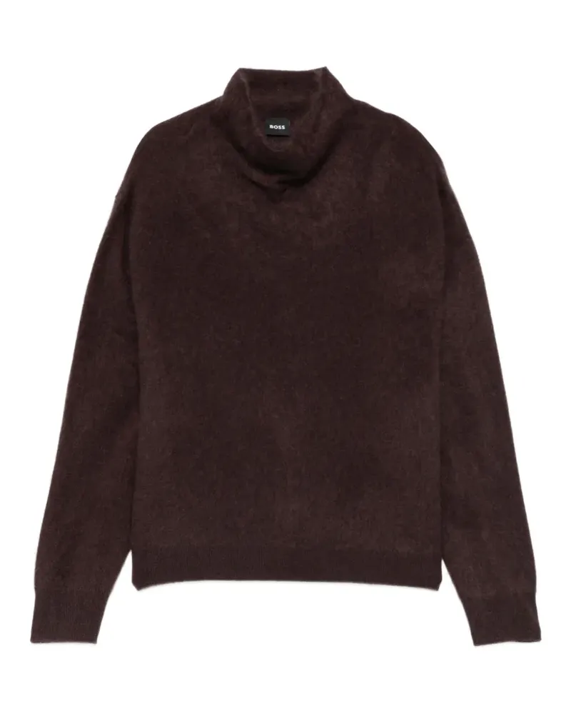 HUGO BOSS Gebürsteter Pullover - Braun Braun