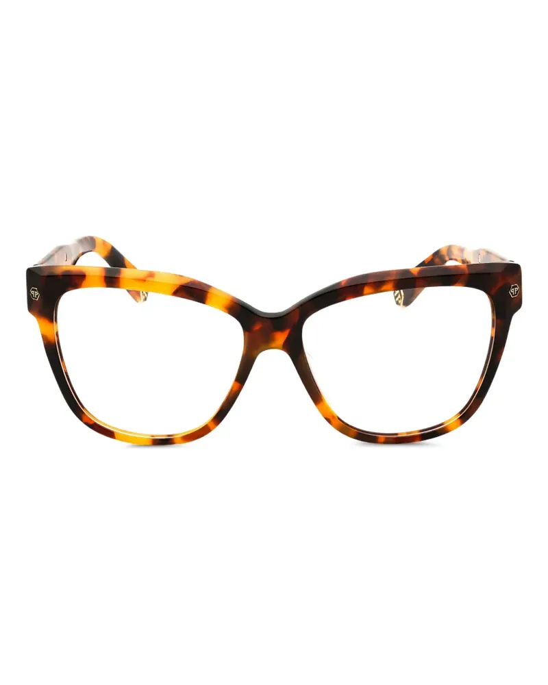 Philipp Plein Brille mit Cat-Eye-Gestell - Braun Braun