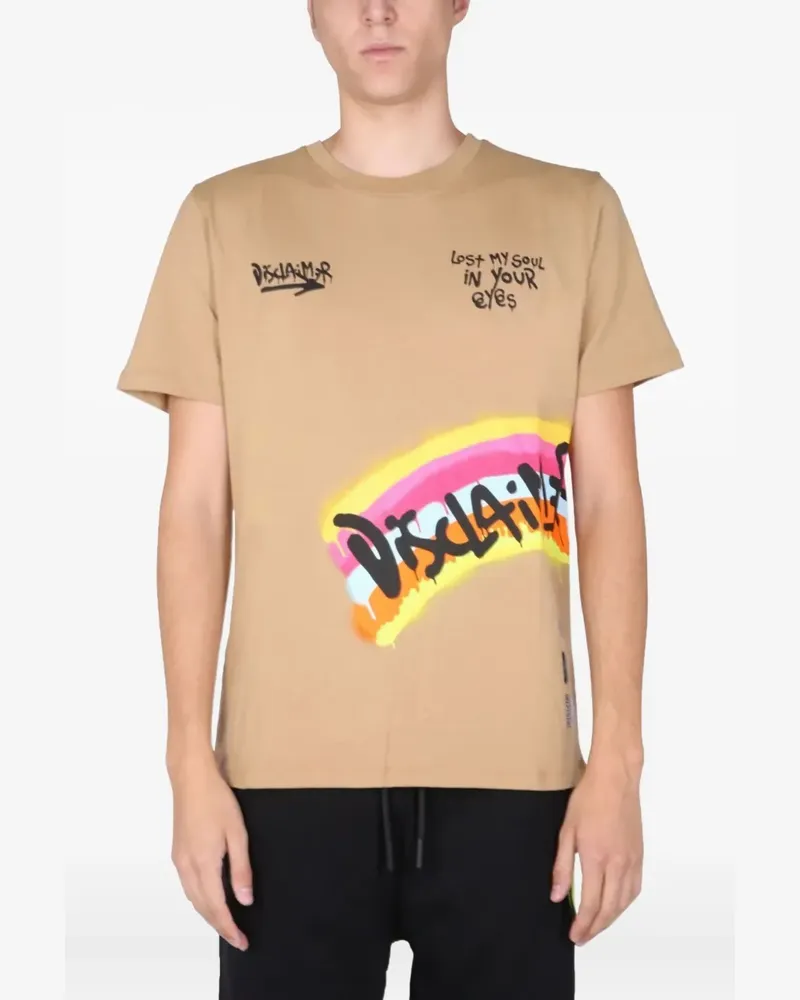 DISCLAIMER T-Shirt mit grafischem Print - Nude Nude