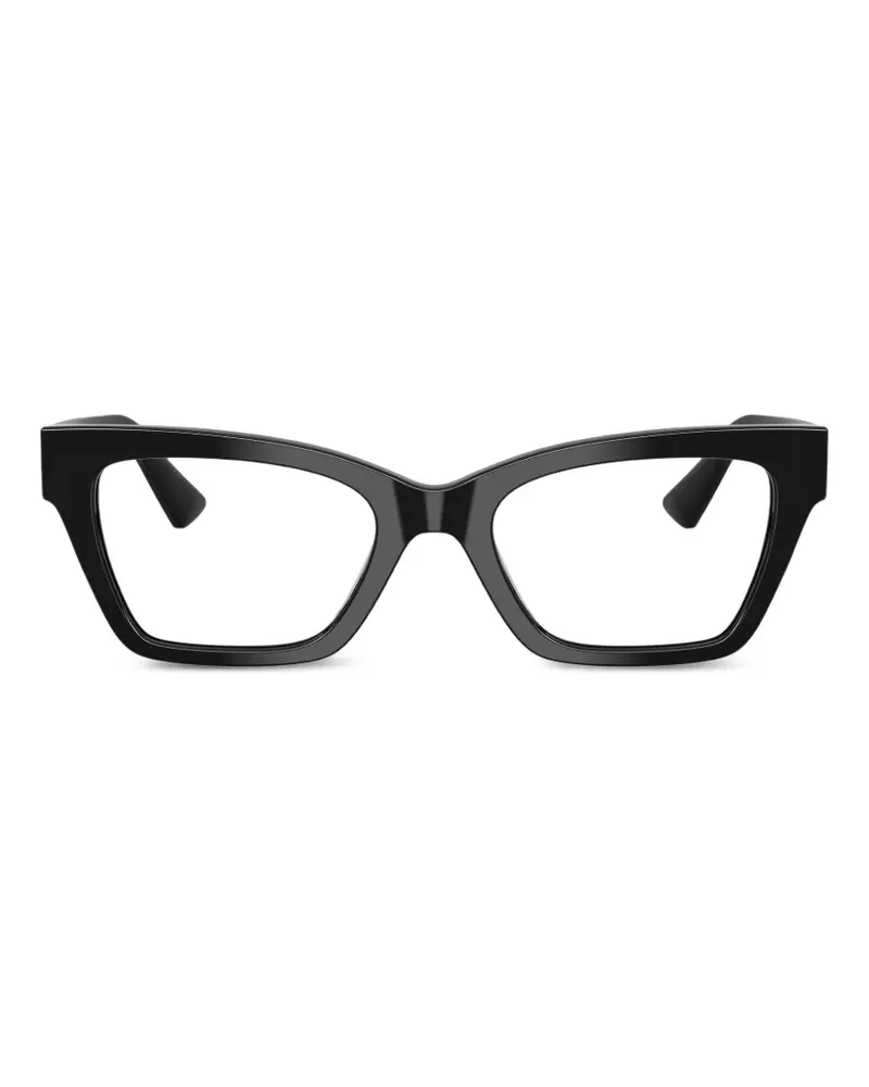 Giorgio Armani geometric-frame glasses - Schwarz Schwarz