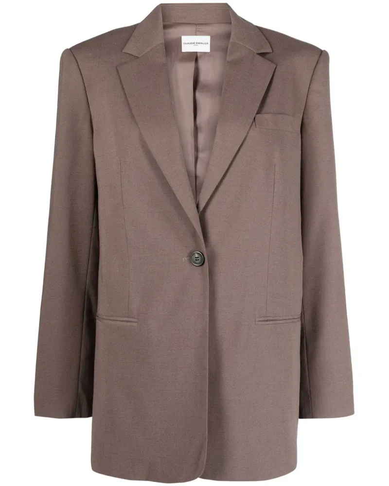 Claudie Pierlot Blazer mit fallendem Revers Braun