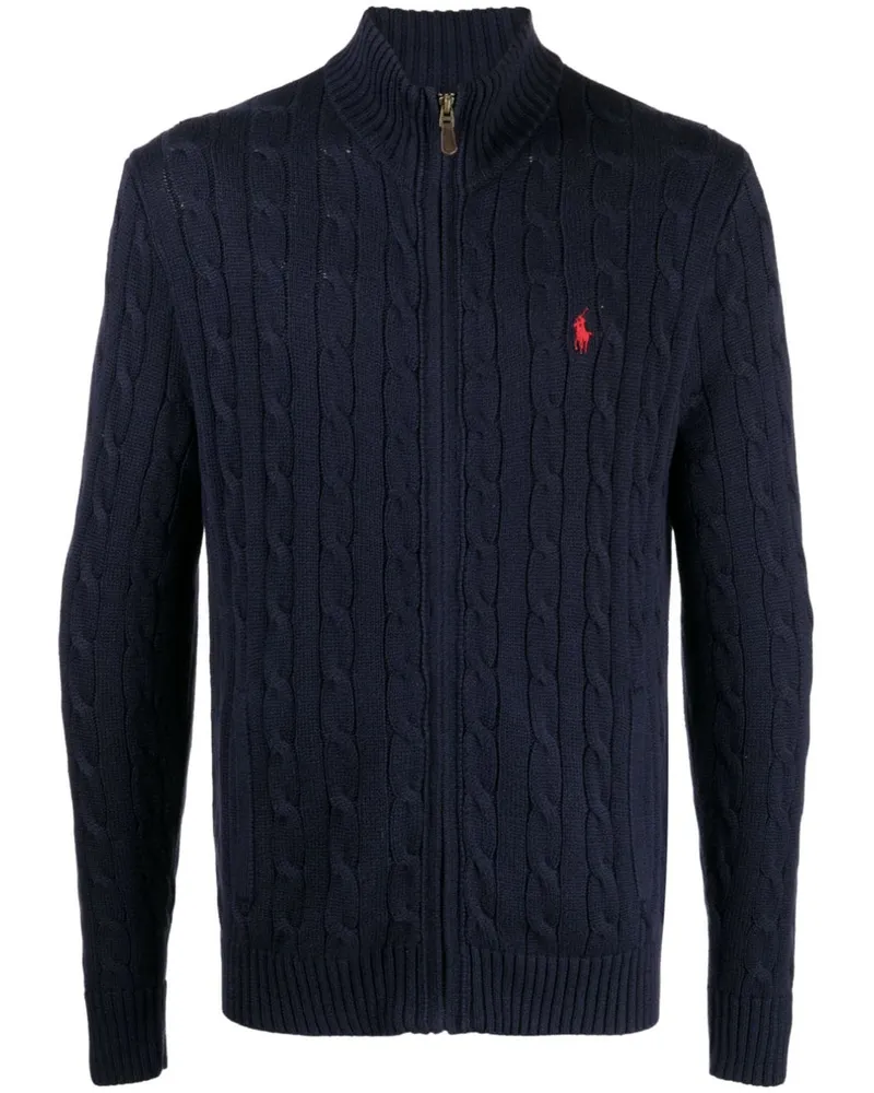 Ralph Lauren Cardigan mit Zopfmuster - Blau Blau