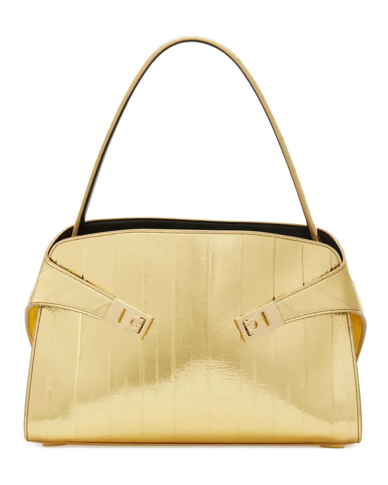 Ferragamo Mittelgroße Hug Soft Schultertasche - Gold Gold